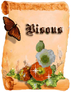 gif bisous parchemin